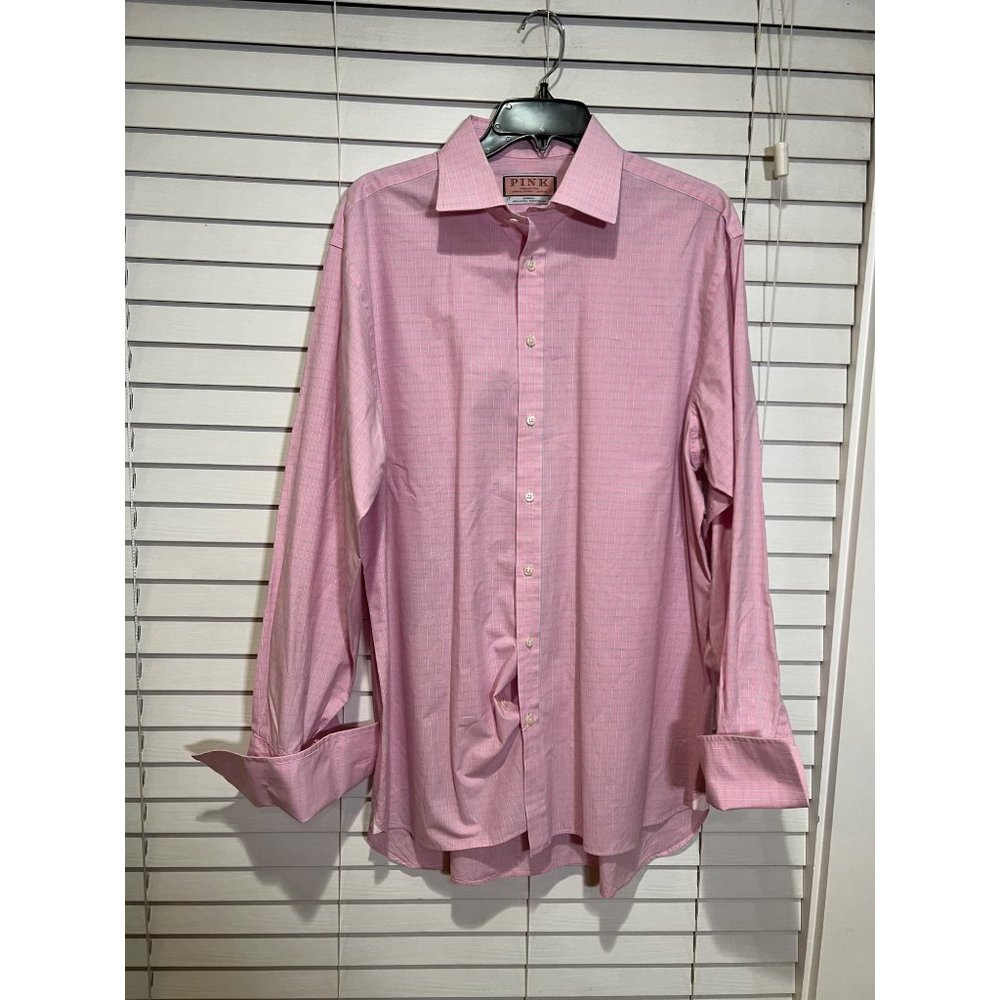 Thomas Pink French Cuff Long Sleeve Button‎ Up Shirt - Size 17